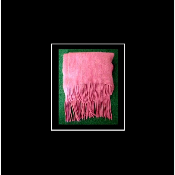 New Women's Pink Angora Scarf